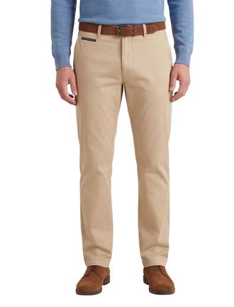 Gardeur katoenen broek beige effen katoen