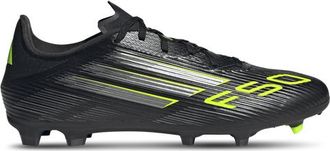 adidas Mens F50 League FG - Shoes Black/Iron Metallic Size 10.0