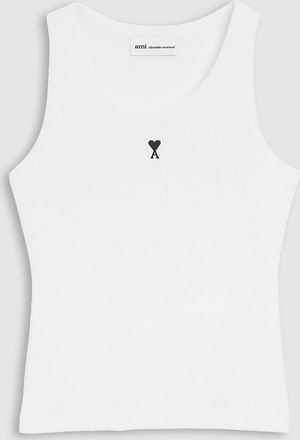 Ami Top Contrasted Ami De Coeur Blanc