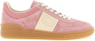 Valentino Garavani Pink Lace Up Sneakers