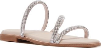FRANKiE4 Remy Embellished Slide Sandal in Blush Crystal at Nordstrom, Size 8.5