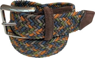 Paolo Vitale Riemen - unisex - Riemen - Groen - 110 CM - Leer - Accessoires
