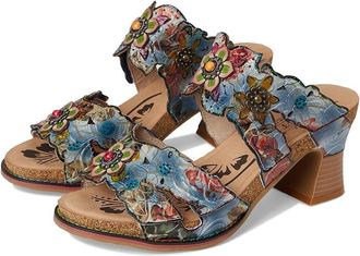 L'Artiste by Spring Step Radiating Womens Wedge Shoes Denim : EU 39 (US Womens 8.5) M, Leather/Rubber