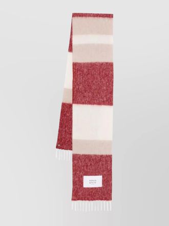 Maison Kitsun&eacute; alpaca wool striped scarf