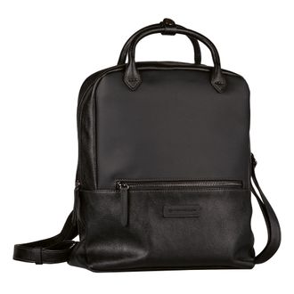 Tom Tailor Cityrucksack TOM TAILOR Gia, Damen, Gr. B/H/T: 28,5cm x 35cm x 12,5cm, schwarz, Polyurethane, Rucks&auml;cke Cityrucksack, Freizeitrucksack Arbeitsrucksack