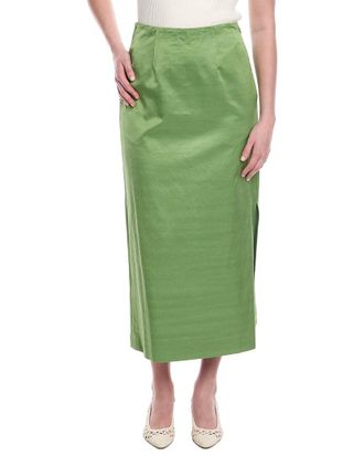Rebecca Taylor Slub Sateen Pencil Skirt
