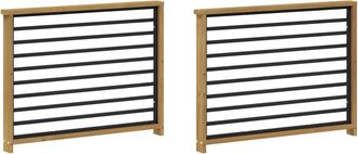 vidaXL M&oacute;dulo De Descansabrazos 2 Uds. Blanco 80 X 6 X 61 Cm Vidaxl