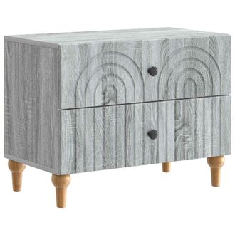 vidaXL Armario De Noche Con Caj&oacute;n Gris Sonoma 62 X 34,5 X 48 Cm Vidaxl