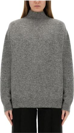 Alysi Maglia a Collo Alto - Dames - Coltruien - Grijs - L - Truien & Vesten