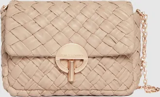Vanessa Bruno Moyen Sac Moon Cuir Tress&eacute; Beige