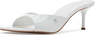 Calvin Klein Vixie Womens Sandals White Patent : 8.5 M, Faux Leather