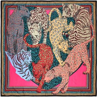 Bimba & Lola leopard-print scarf - women - Recycled Polyester - One Size - Pink