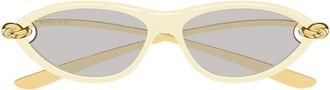 Bottega Veneta Sunglasses Bv1390 S 007 Beige/Gray Women