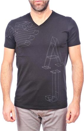 Armani Jeans Sweatshirts - Heren - T-shirts - Zwart - L - Katoen - Tops
