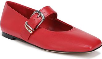 Vince Daniela Mary Jane Flat in Crimson Leather at Nordstrom, Size 5.5