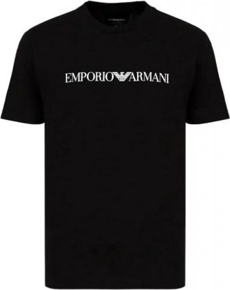 Emporio Armani Logo T-Shirt - Heren - T-shirts - Zwart - 3XL - Katoen - Tops