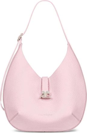 Courr&egrave;ges Kleine schoudertas met logogesp - Roze