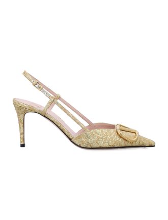 Valentino Garavani Flache Schuhe Golden