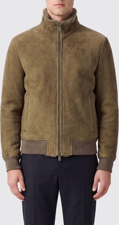 Salvatore Santoro Bomber in pelle di agnello scamosciata con collo alto