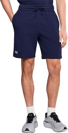 Under Armour Rival Fleece Shorts Mens Shorts Midnight Navy/White : LG, Fleece/Polyester