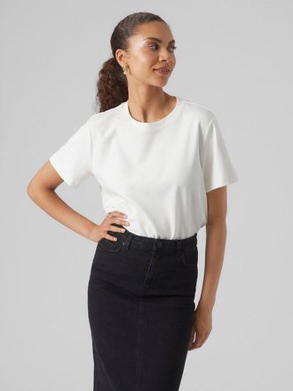 Vero Moda T-shirt met ronde hals en korte mouwen