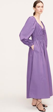 Rebecca Taylor Poplin Smocked Waist Dress