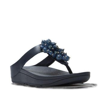 FitFlop Fino Bead Cluster Sandals in Midnight Navy at Nordstrom, Size 11