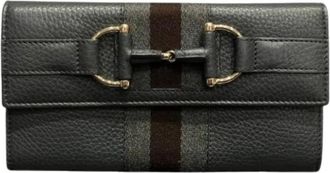 Gucci Pre-owned Long Wallet (Bi-fold) - Dames - Vintage Accessoires - Grijs - ONE Size - Leer - Vintage