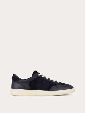 Ferragamo Men Low-top sneaker with signature Blue Size 10.5