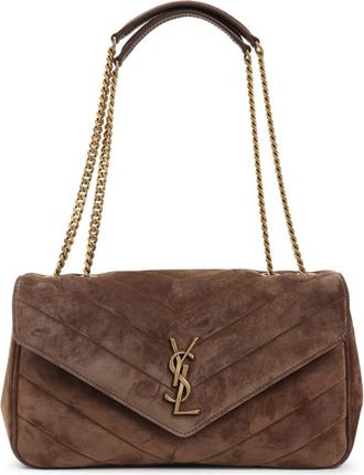Saint Laurent Dark Brown Loulou Medium Shoulder Bag