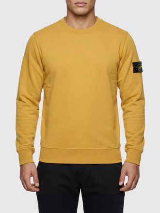Stone Island Felpa a girocollo in cotone con badge Stone Island
