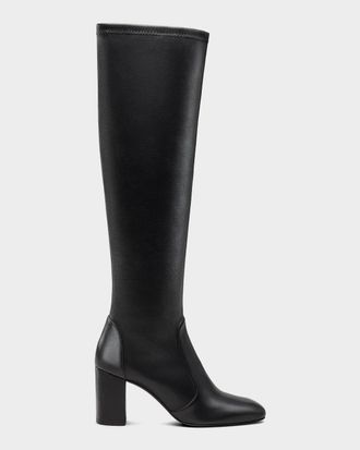 Stuart Weitzman 75mm Lucie Leather Knee-High Boots