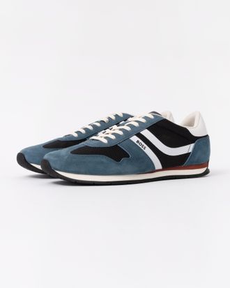Boss Orange by Hugo Boss Mens Logo Detail Trainers in Light_Blue - Light Blue - Size UK 10