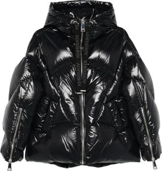 Khrisjoy Quilted Black Hooded Zip Jacket