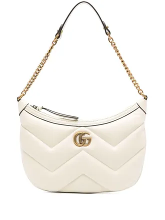Gucci small GG Marmont shoulder bag - women - Calf Leather - OS - White