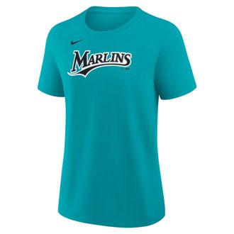 Nike Sandy Alcantara Miami Marlins Nike Womens MLB T-Shirt in Blue | 01K93GTMQ9-SQK