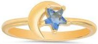 Queen Jewels Cubic Zirconia Celestial Star & Moon Ring in Gold at Nordstrom Rack, Size 10