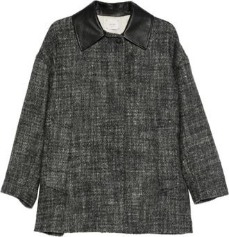 Alysi Parkas, female, Gray, XS, Elegant Silk & Nylon Grey Coat