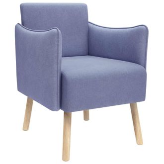 vidaXL Sedia DAccento Blu Jeans Tessuto Vidaxl