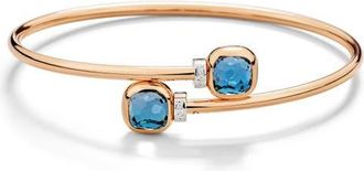 POMELLATO Nudo London Blue Topaz & Diamond Bypass Bracelet at Nordstrom