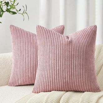 OEM Fundas De Almohada De 50 X 50 Cm, Rosas, Juego De 2, A Rayas, Para Sof&aacute;, Coj&iacute;n Decorativo, Decoraci&oacute;n Del Hogar, Habitaci&oacute;n Infantil, Dormitorio