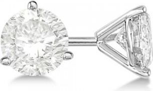 Allurez 0.50ct. 3-Prong Martini Diamond Stud Earrings 14kt White Gold (H-I, SI2-SI3)