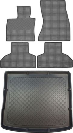 OEM Juego De Alfombrillas De Goma Para Coche Y Alfombrilla Para Maletero Para Bmw X6 F16 Suv (5 Puertas) A Partir De Noviembre De 2014