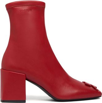 Courrèges Reedition AC ankle boots - women - Other fibres - 38 - Red