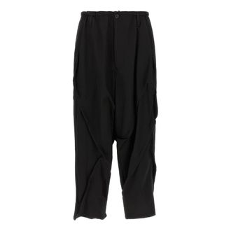 Yohji Yamamoto Heren, Broeken, Zwart, Maat: XL Wol