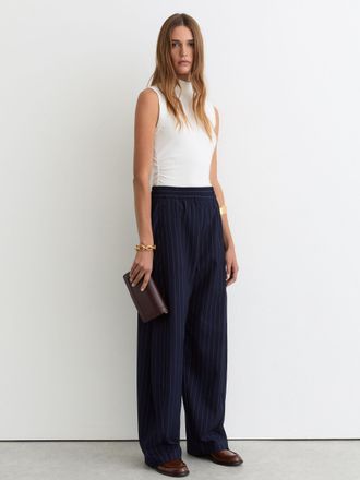 Reiss White Stretch-cotton High-neck Vest, XS