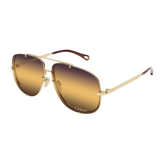 Chloé Sunglasses, female, Yellow, 62 MM, Aviator Sunglasses
