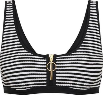 Seafolly Clubhouse Zip Front Tank Top Bikini-Top f&uuml;r Damen | grau/schwarz