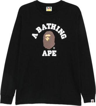 A Bathing Ape College LS Tee - Sweatshirts & Hoodies - Hombre - Negro - 2XL