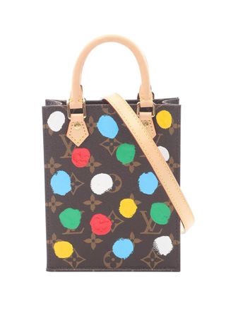 Louis Vuitton 2021-2025 Yayoi Kusama Monogram Dots Petit Sac Plat satchel - women - Fabric/Leather - One Size - Brown